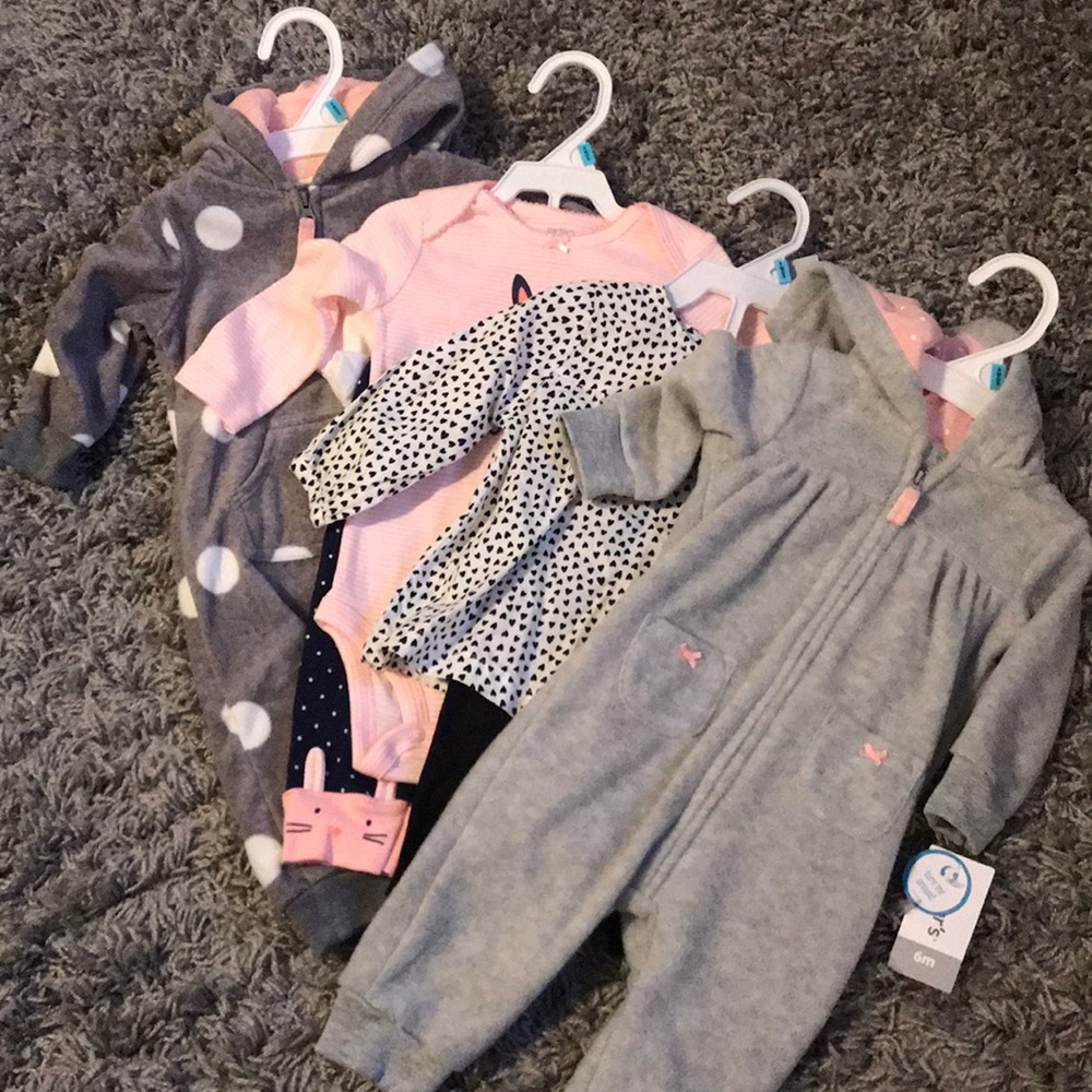 Carters 6mo baby girl lot NWT 4 outfits